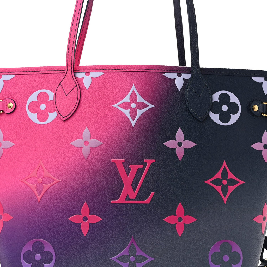 LOUIS VUITTON Monogram Giant Spring In The City Neverfull MM Midnight Fuchsia
