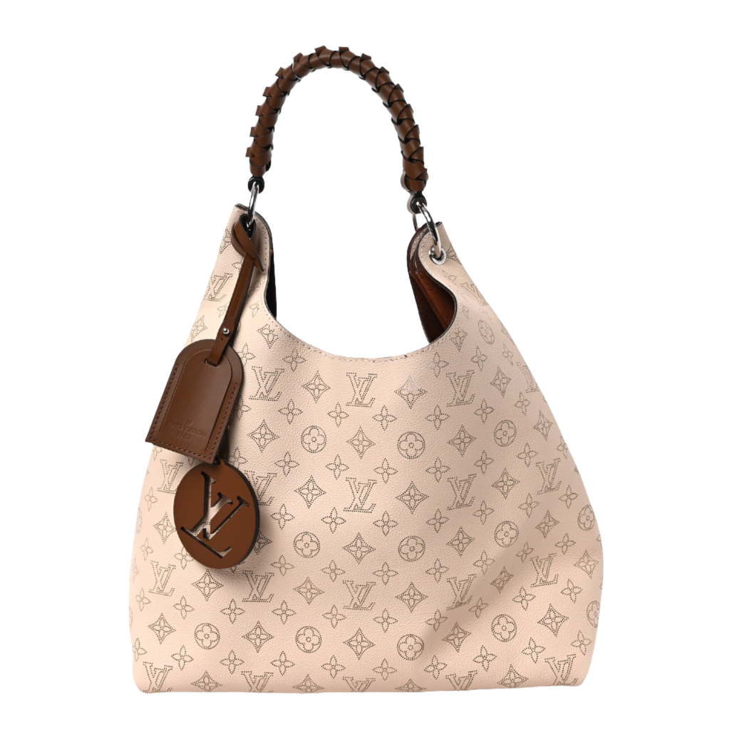 LOUIS VUITTON Mahina Carmel Hobo Creme