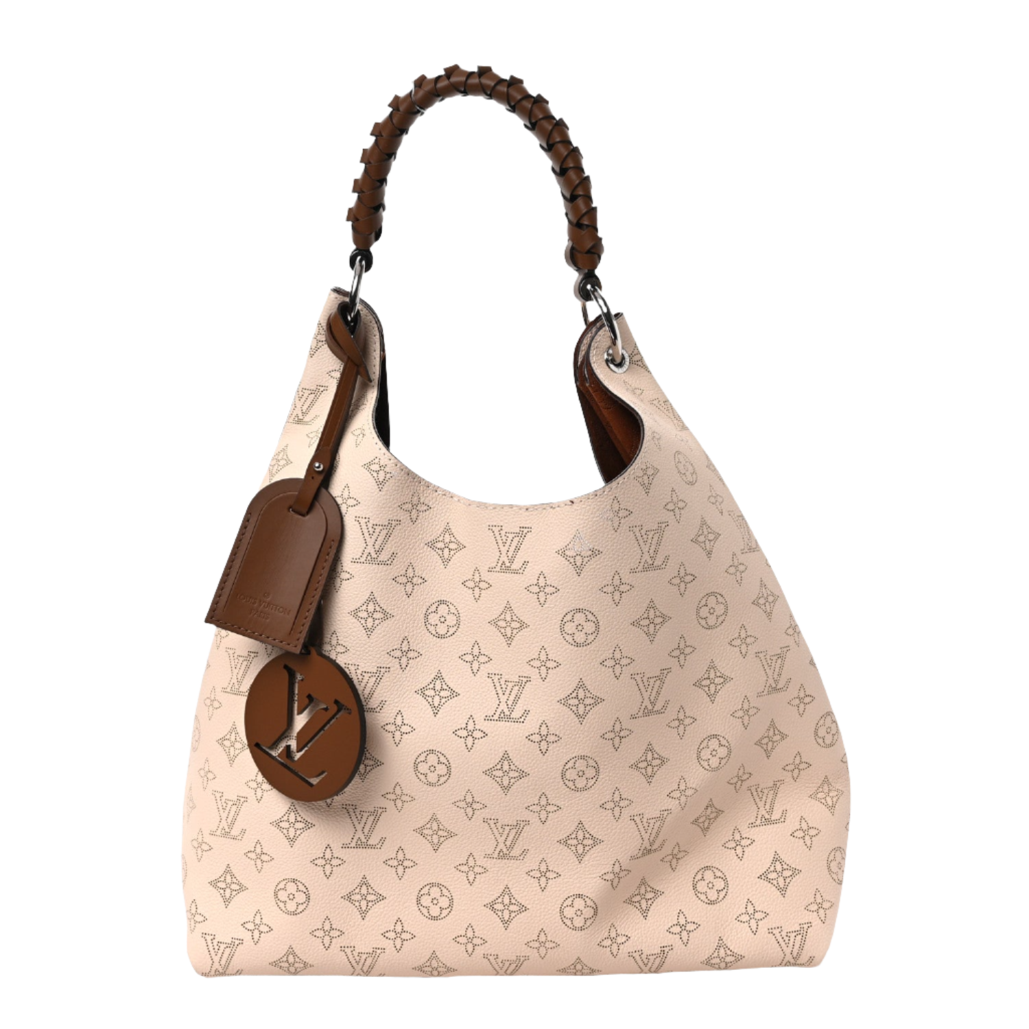 LOUIS VUITTON Mahina Carmel Hobo Creme