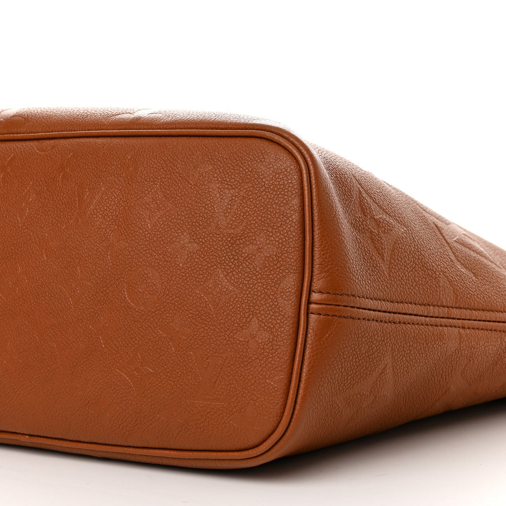 LOUIS VUITTON Empreinte Monogram Giant Neverfull MM Cognac