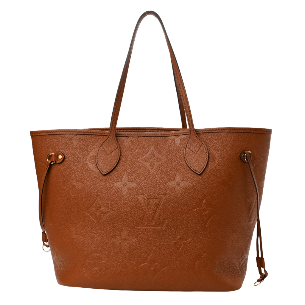 LOUIS VUITTON Empreinte Monogram Giant Neverfull MM Cognac