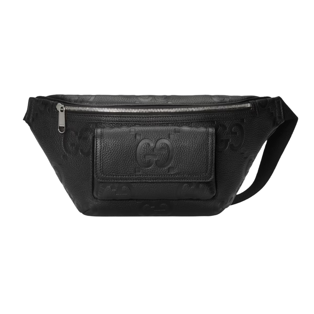 GUCCI Jumbo GG belt bag in black leather