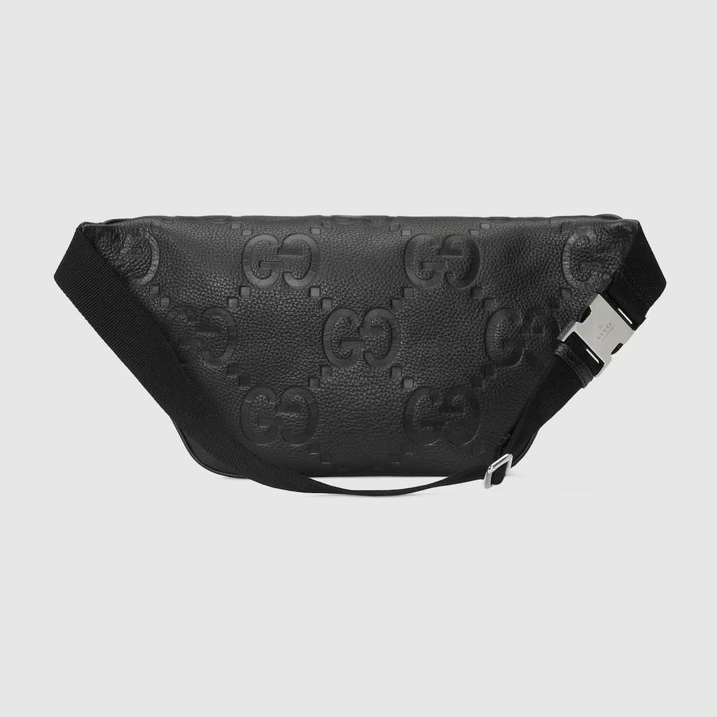 GUCCI Jumbo GG belt bag in black leather