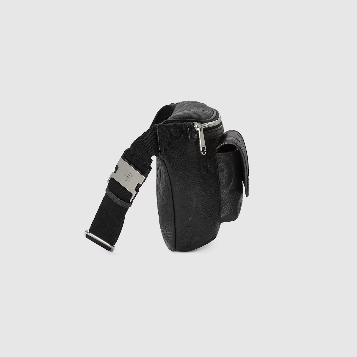 GUCCI Jumbo GG belt bag in black leather