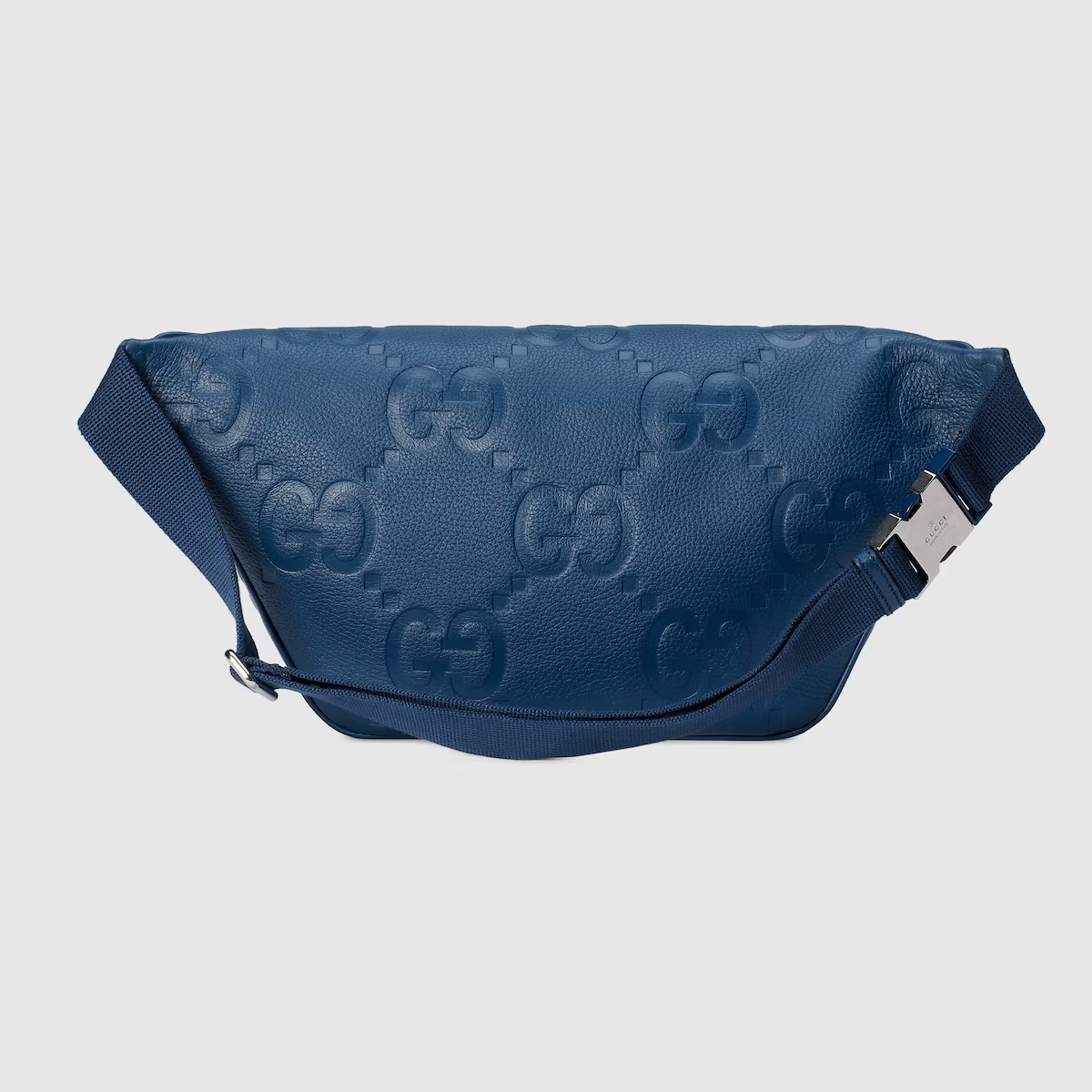 GUCCI Jumbo GG belt bag in blue leather