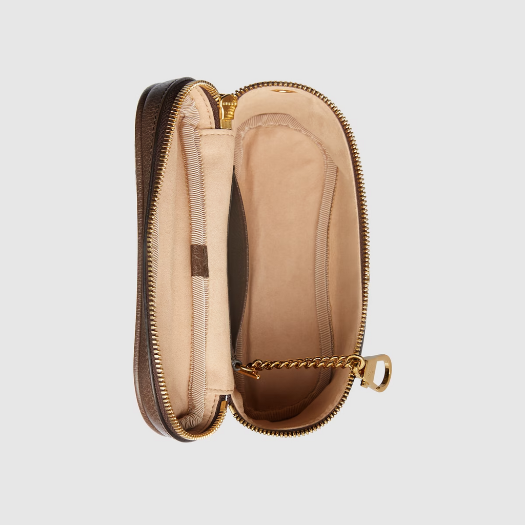 GUCCI Ophidia belt bag with Web in beige and ebony Supreme