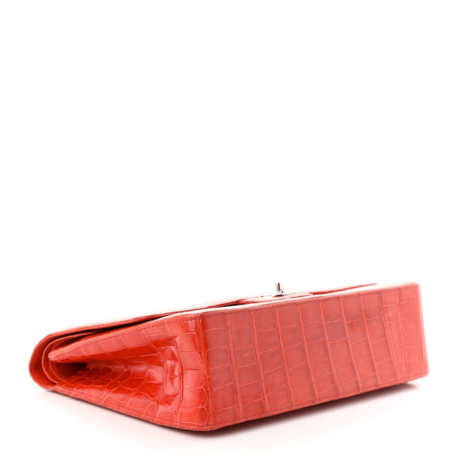 CHANEL ALLIGATOR MAXI DOUBLE FLAP RED