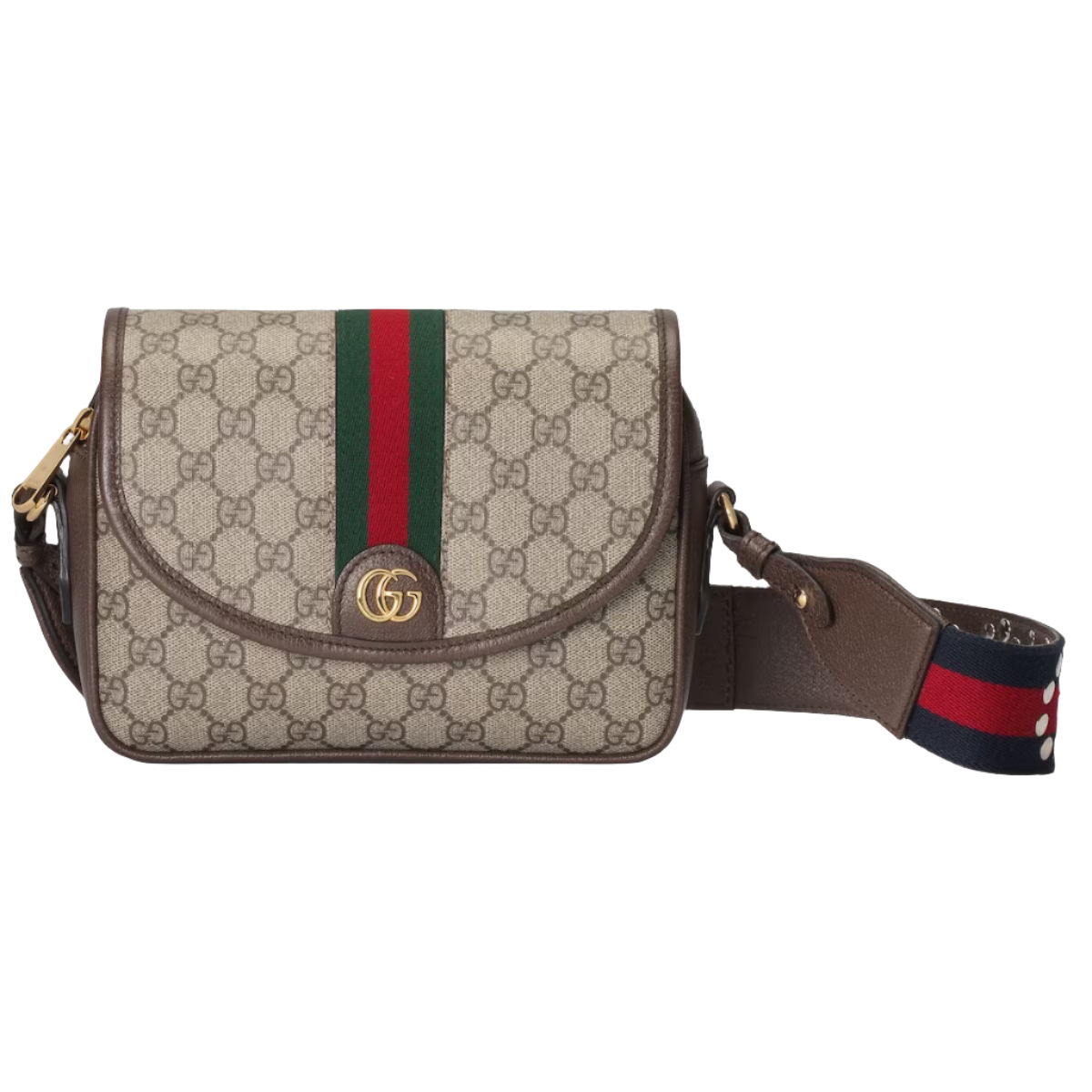 GUCCI Ophidia GG small shoulder bag in beige and ebony GG Supreme