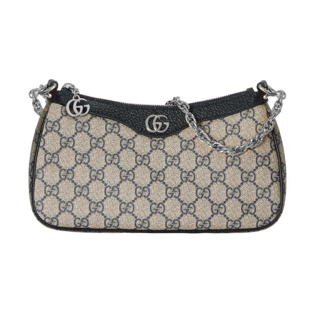 GUCCI Ophidia GG small handbag in beige and blue Supreme