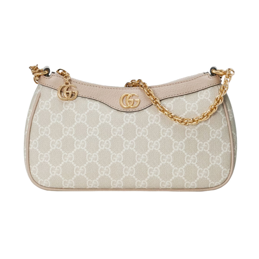 GUCCI Ophidia GG small handbag in beige and white GG Supreme