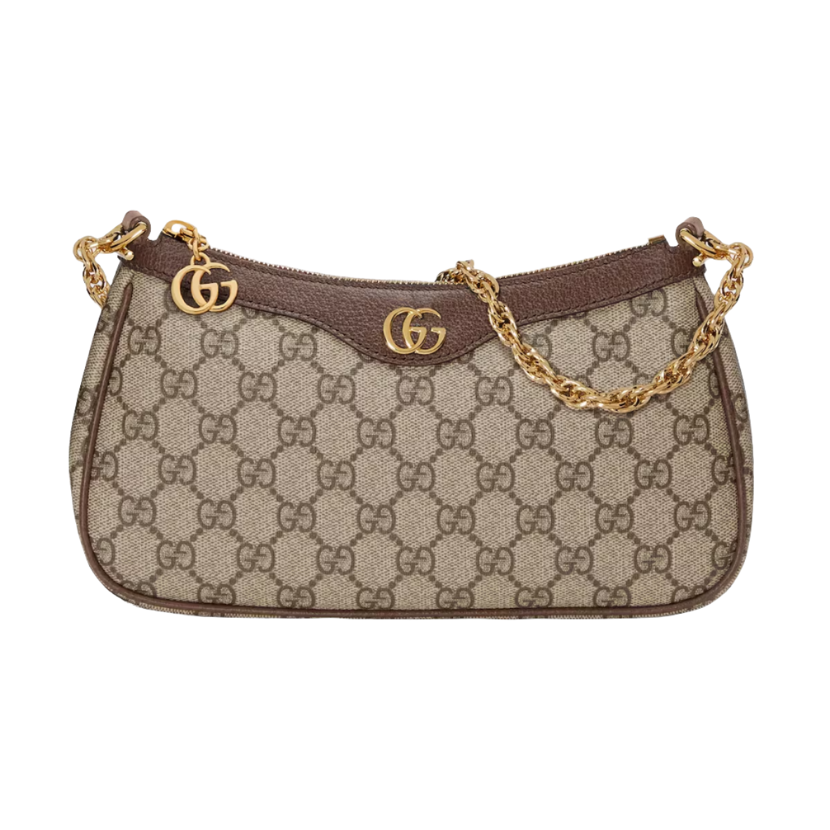 GUCCI  Ophidia small handbag in beige and ebony Supreme