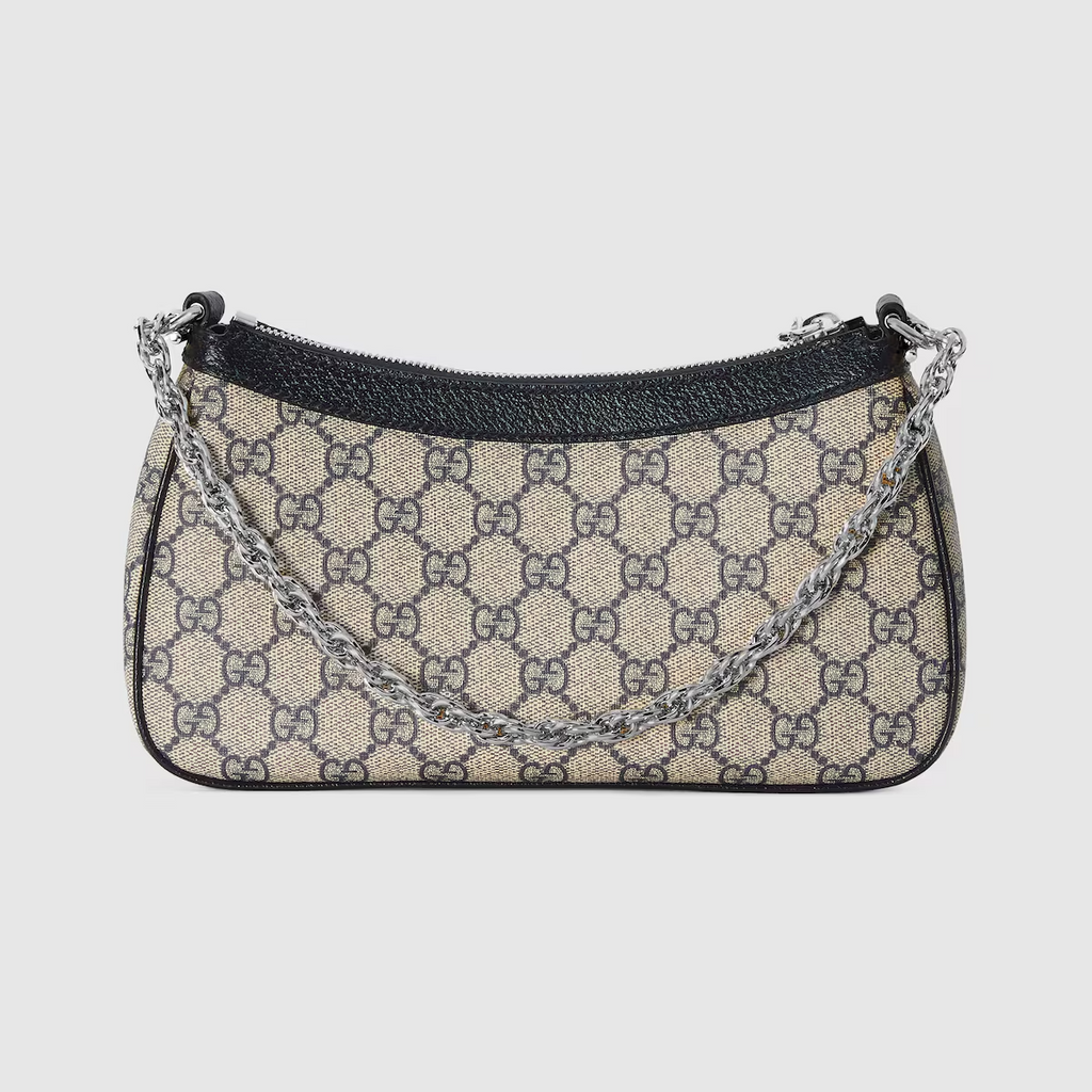 GUCCI Ophidia GG small handbag in beige and blue Supreme