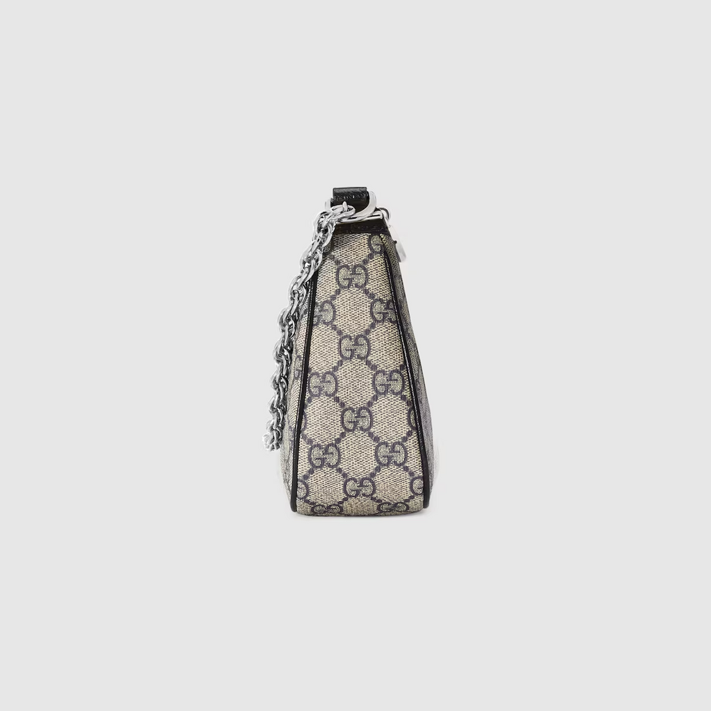 GUCCI Ophidia GG small handbag in beige and blue Supreme