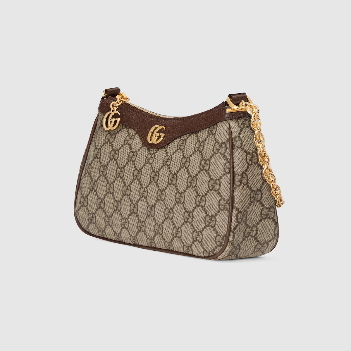 GUCCI  Ophidia small handbag in beige and ebony Supreme