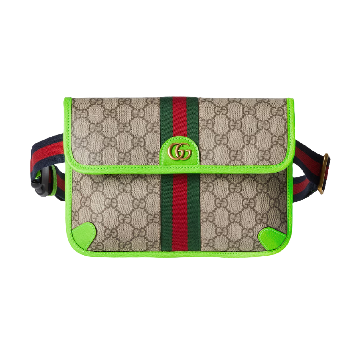 GUCCI Ophidia GG small belt bag in beige and ebony GG Supreme