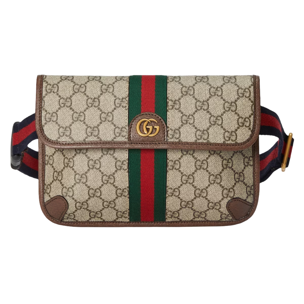 GUCCI Ophidia GG small belt bag in beige and ebony Supreme