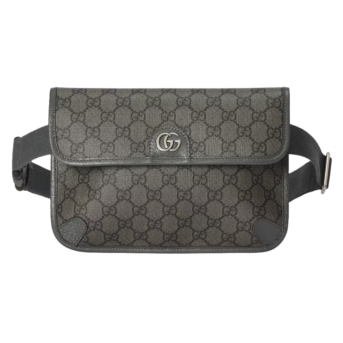 GUCCI Ophidia GG small belt bag in grey and black Supreme