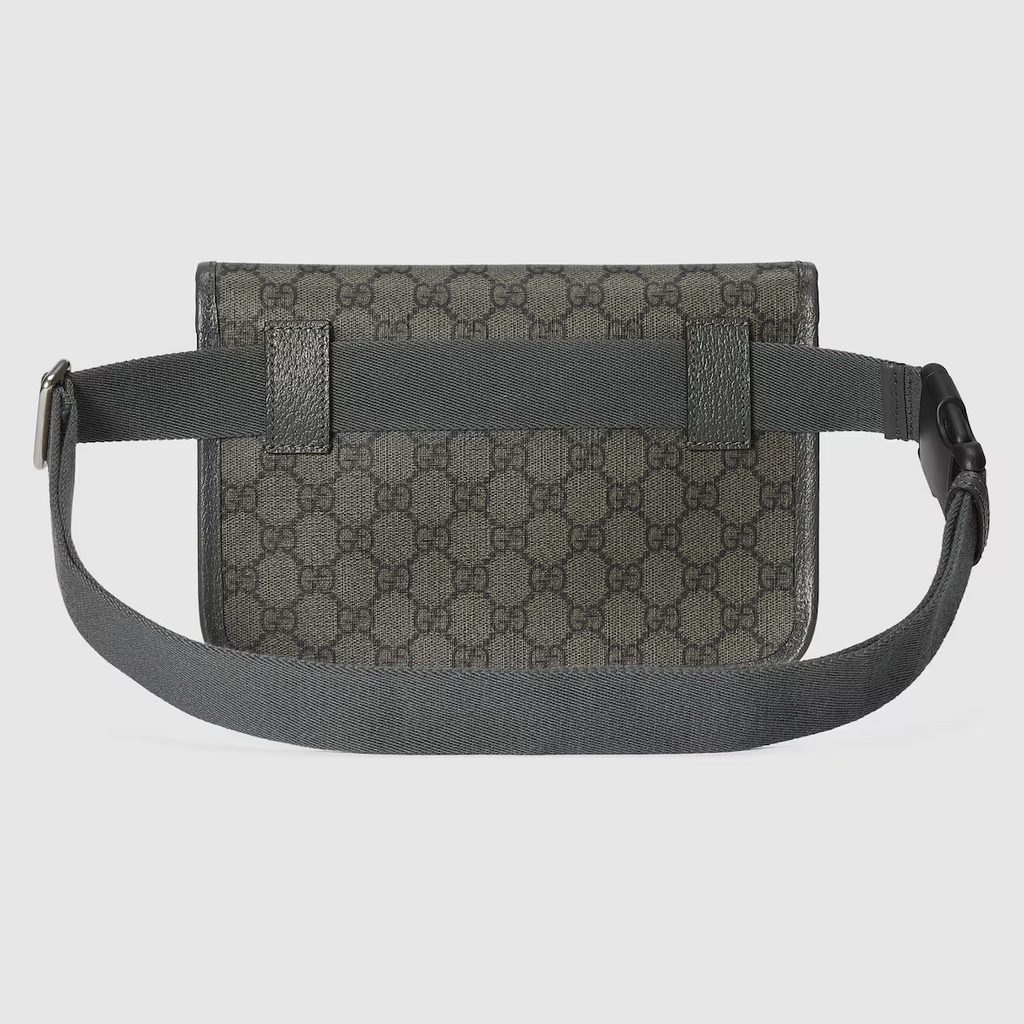 GUCCI Ophidia GG small belt bag in grey and black Supreme