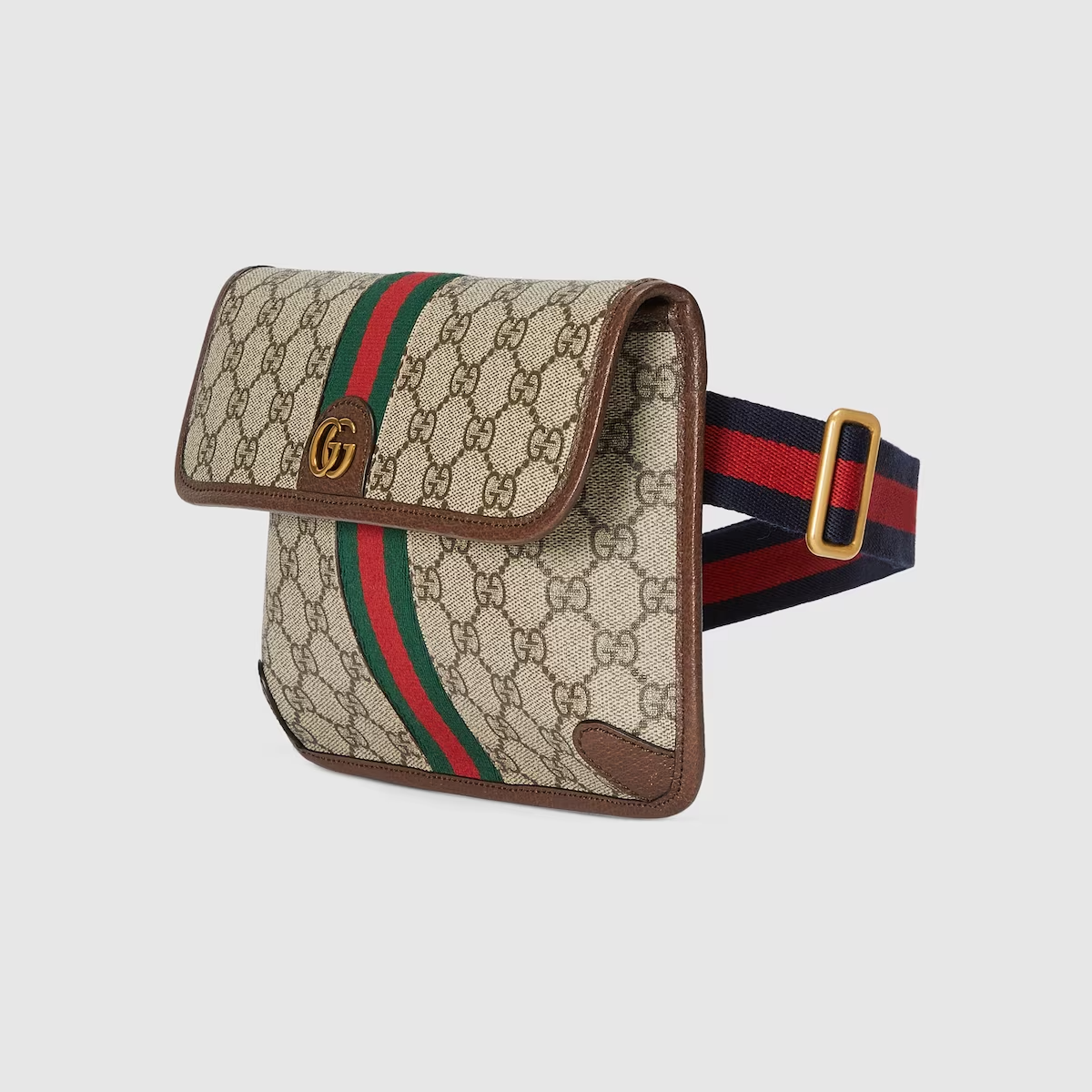 GUCCI Ophidia GG small belt bag in beige and ebony Supreme