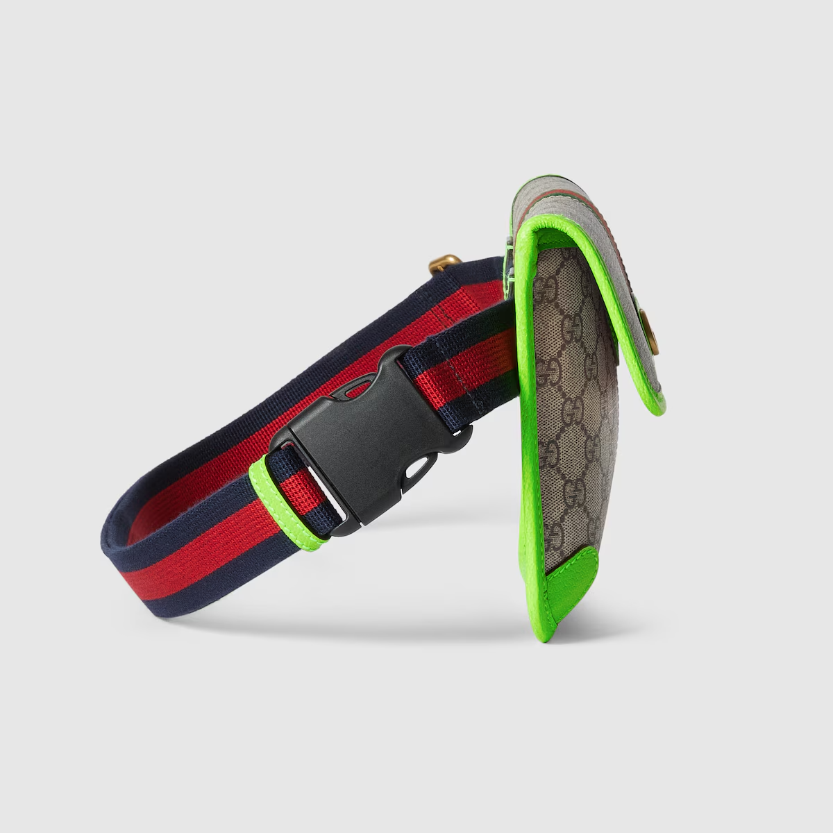 GUCCI Ophidia GG small belt bag in beige and ebony GG Supreme