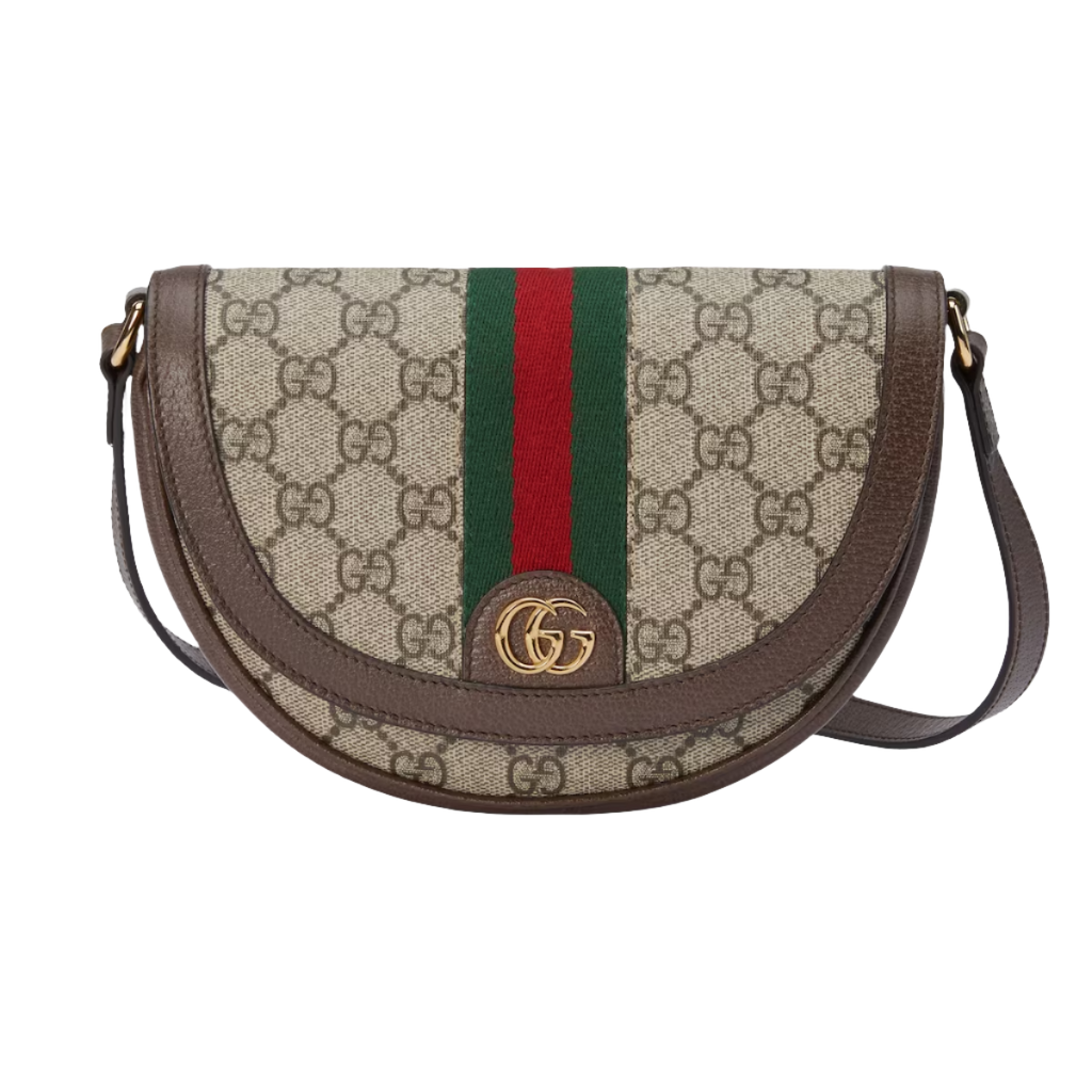 GUCCI Ophidia mini GG shoulder bag in beige and ebony Supreme