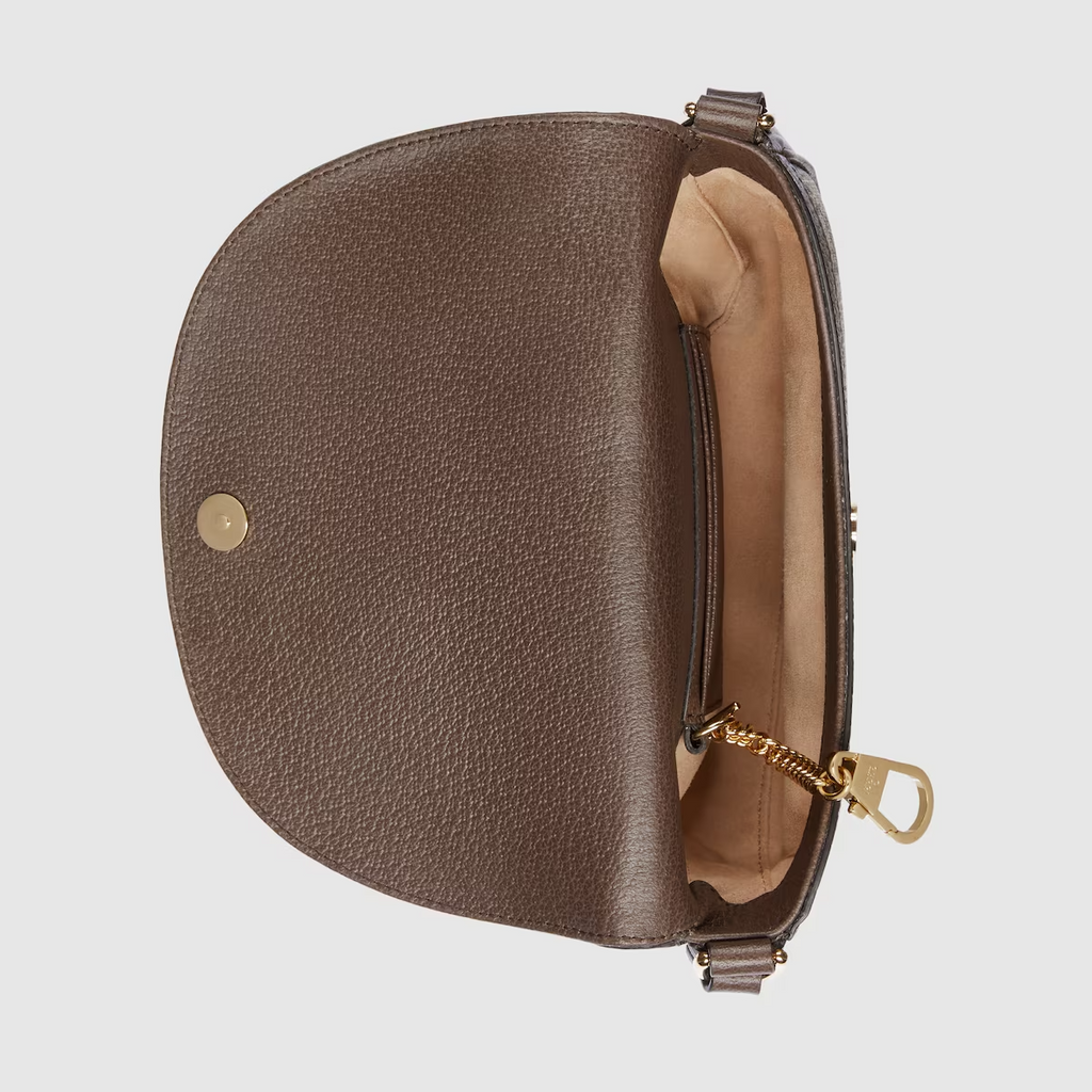 GUCCI Ophidia mini GG shoulder bag in beige and ebony Supreme