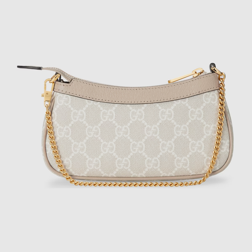 GUCCI Ophidia mini bag in beige and white Supreme