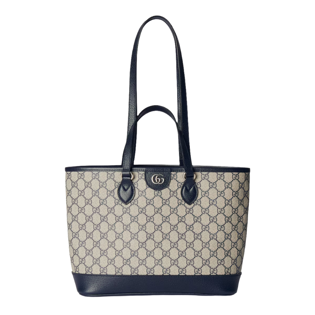 GUCCI Ophidia mini tote bag in beige and blue GG Supreme