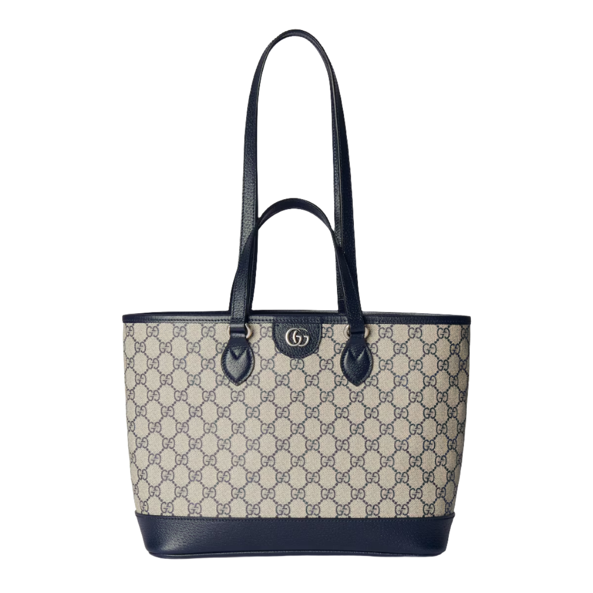 GUCCI Ophidia mini tote bag in beige and blue GG Supreme