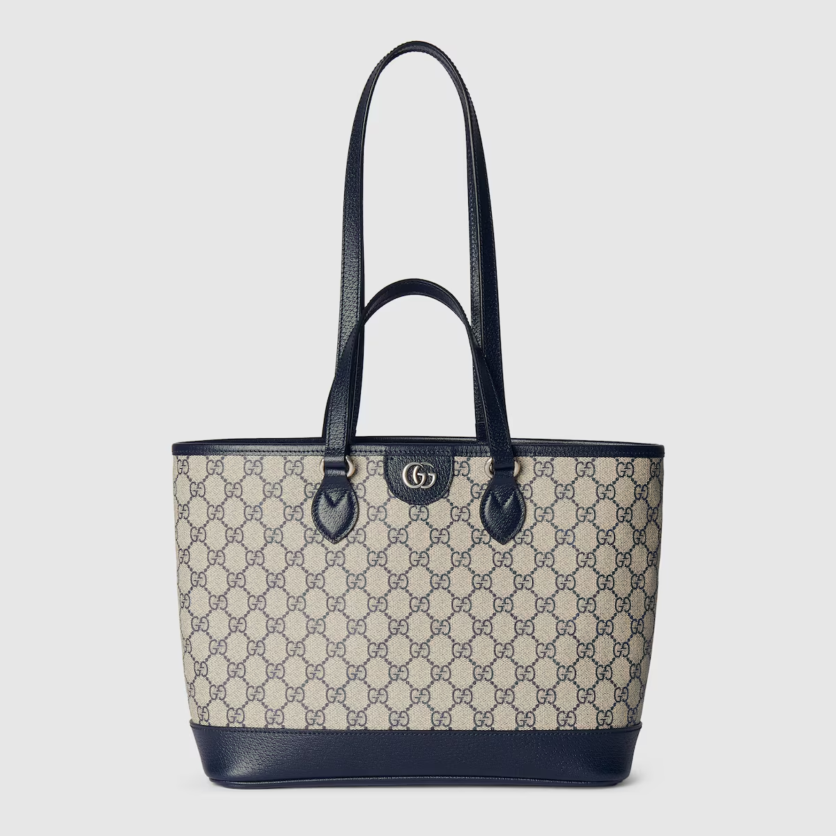 GUCCI Ophidia mini tote bag in beige and blue GG Supreme