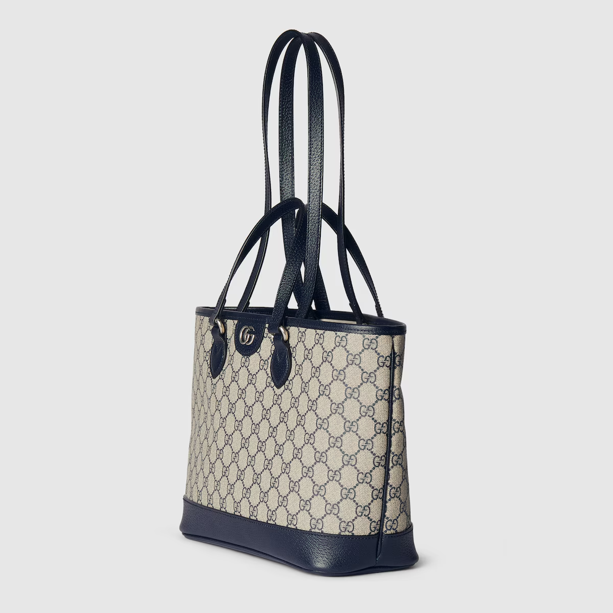 GUCCI Ophidia mini tote bag in beige and blue GG Supreme
