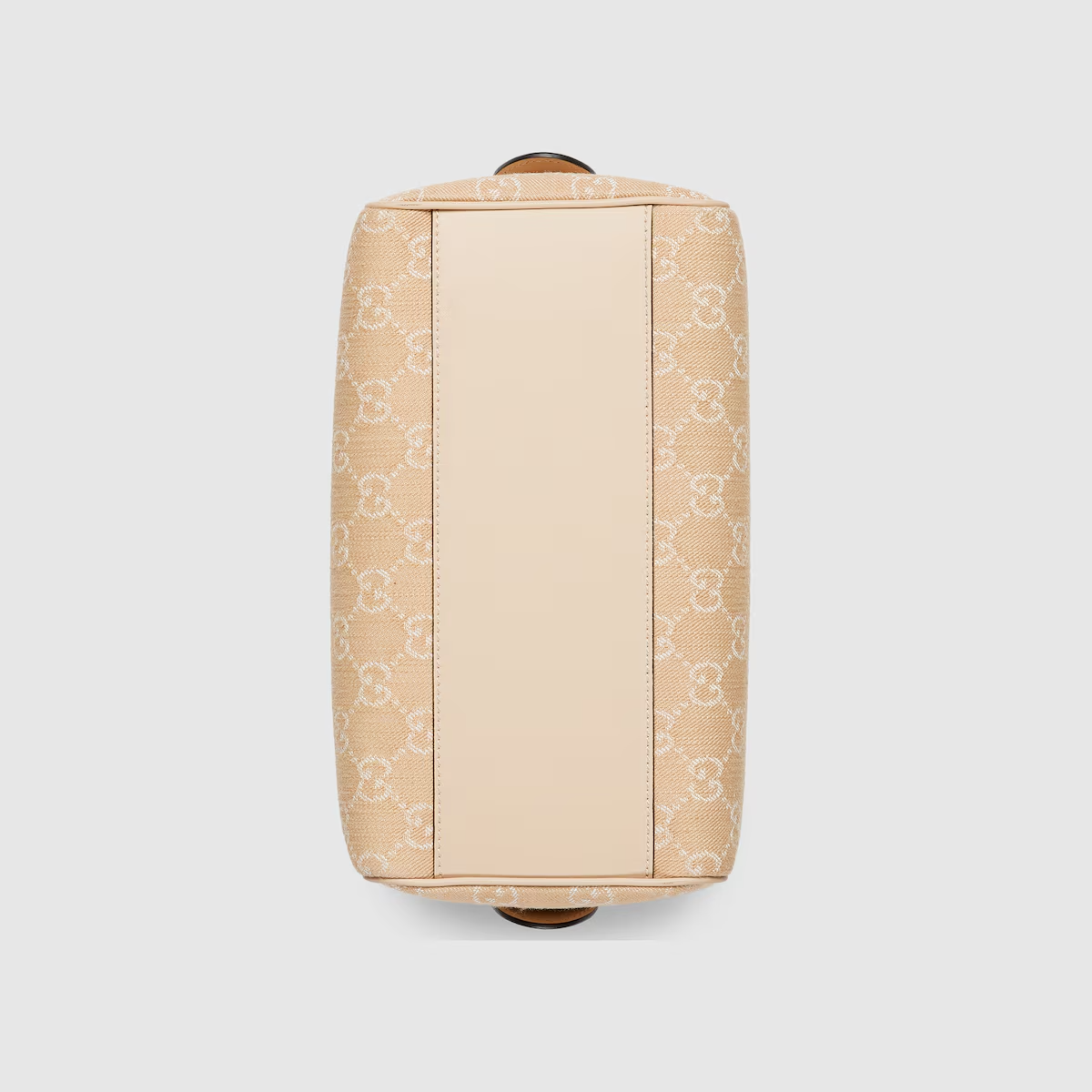 Ophidia GG small top handle bag in light beige denim