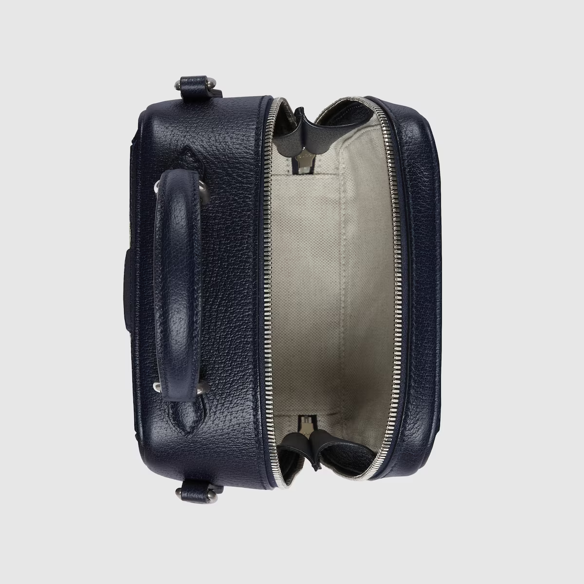 GUCCI Ophidia GG mini top handle bag in beige and blue GG Supreme