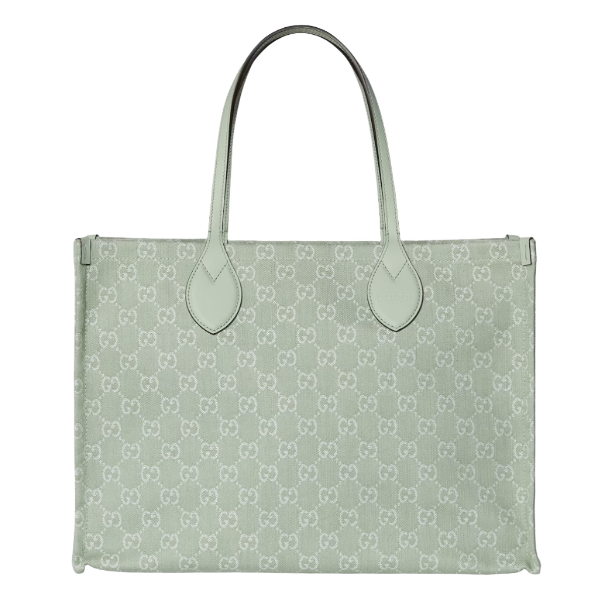 GUCCI Ophidia GG large tote bag in pale green denim