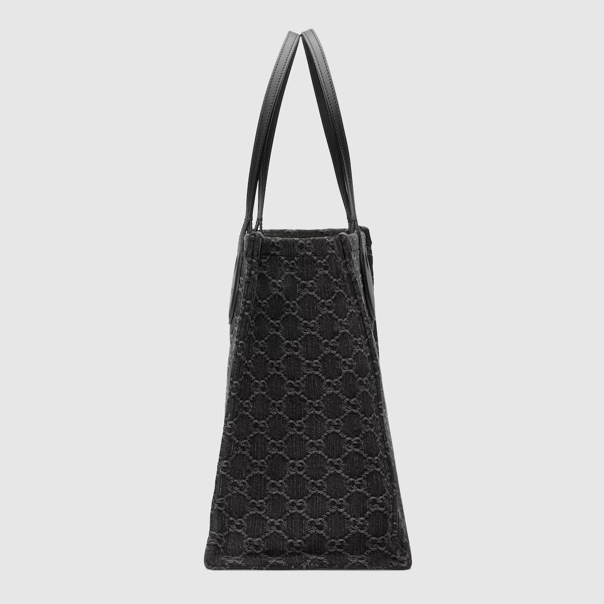 GUCCI Ophidia GG large tote bag in black and grey denim