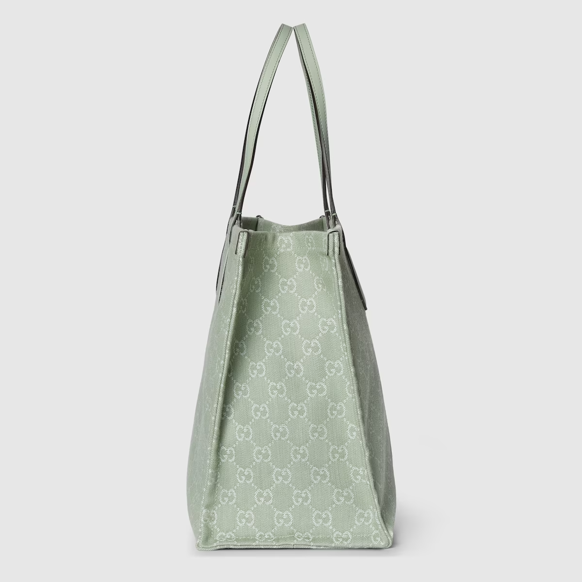 GUCCI Ophidia GG large tote bag in pale green denim