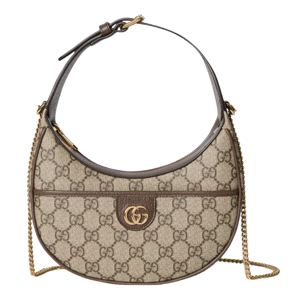 GUCCI Ophidia GG super mini shoulder bag in beige and ebony GG Supreme