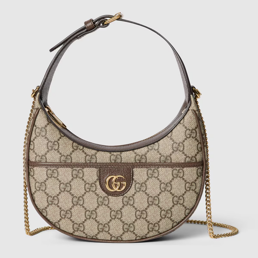 GUCCI Ophidia GG super mini shoulder bag in beige and ebony GG Supreme