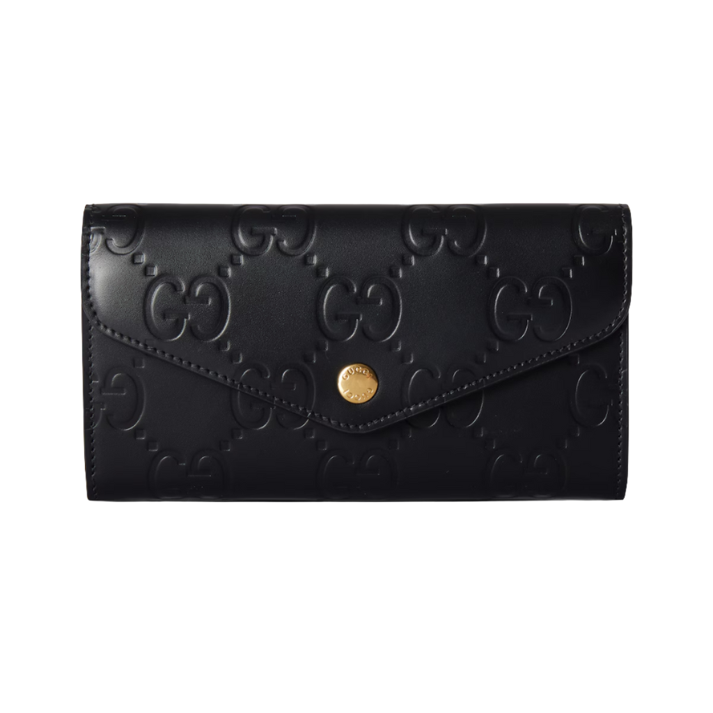 Gucci GG continental wallet in black GG leather