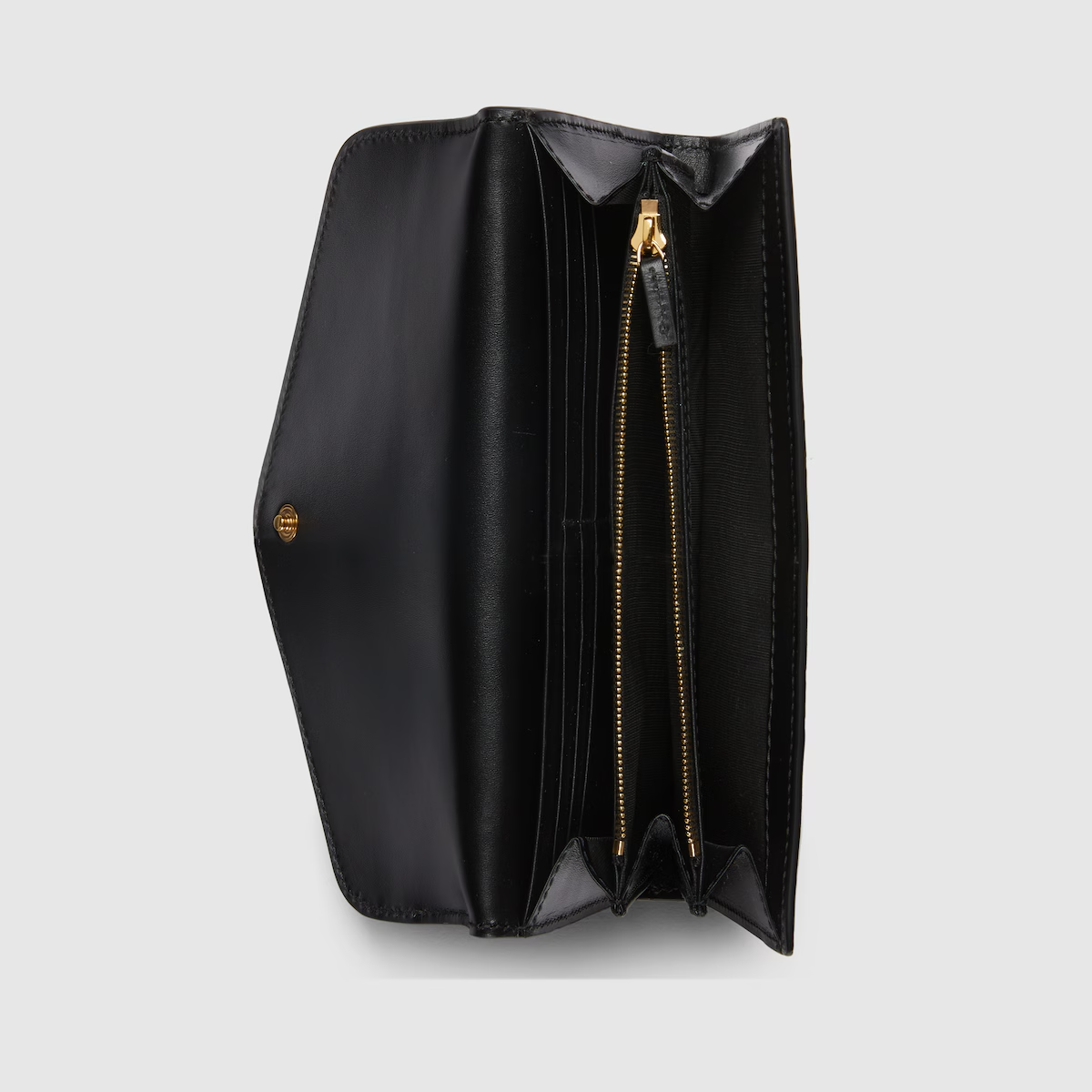 Gucci GG continental wallet in black GG leather