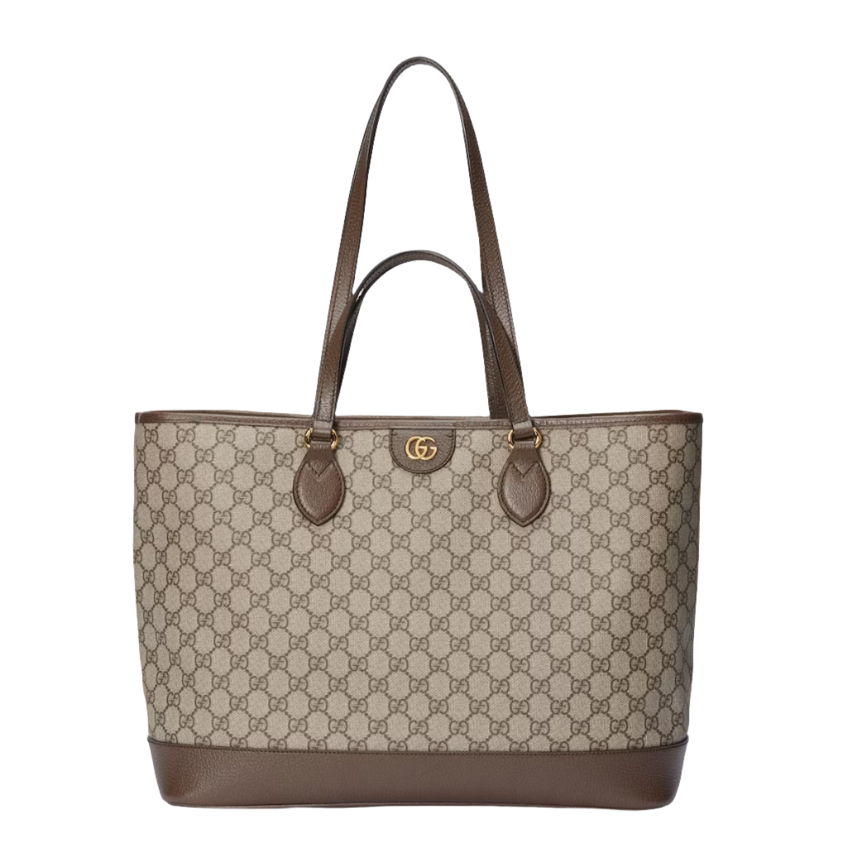 GUCCI Ophidia medium tote bag in beige and ebony Supreme