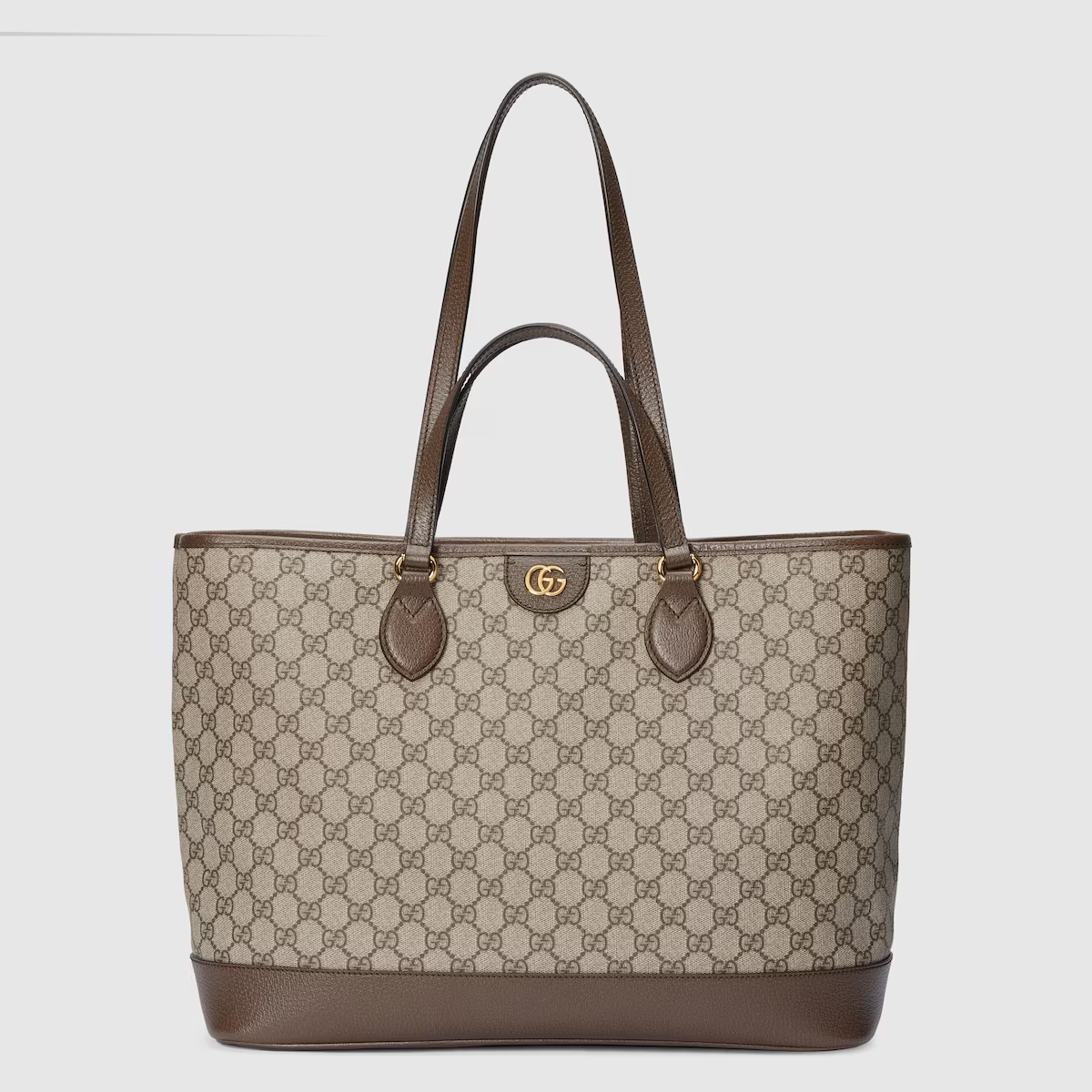 GUCCI Ophidia medium tote bag in beige and ebony Supreme