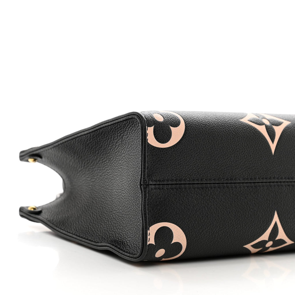 LOUIS VUITTON EMPREINTE MONOGRAM GIANT ONTHEGO PM BLACK BEIGE