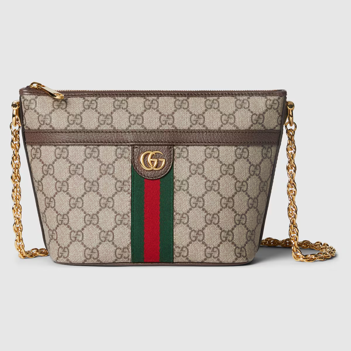 GUCCI Ophidia GG mini shoulder bag in beige and ebony GG Supreme