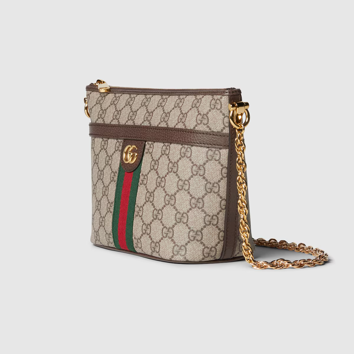 GUCCI Ophidia GG mini shoulder bag in beige and ebony GG Supreme
