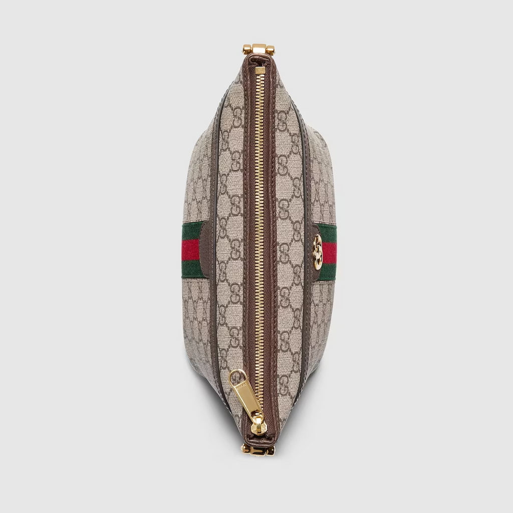 GUCCI Ophidia GG mini shoulder bag in beige and ebony GG Supreme