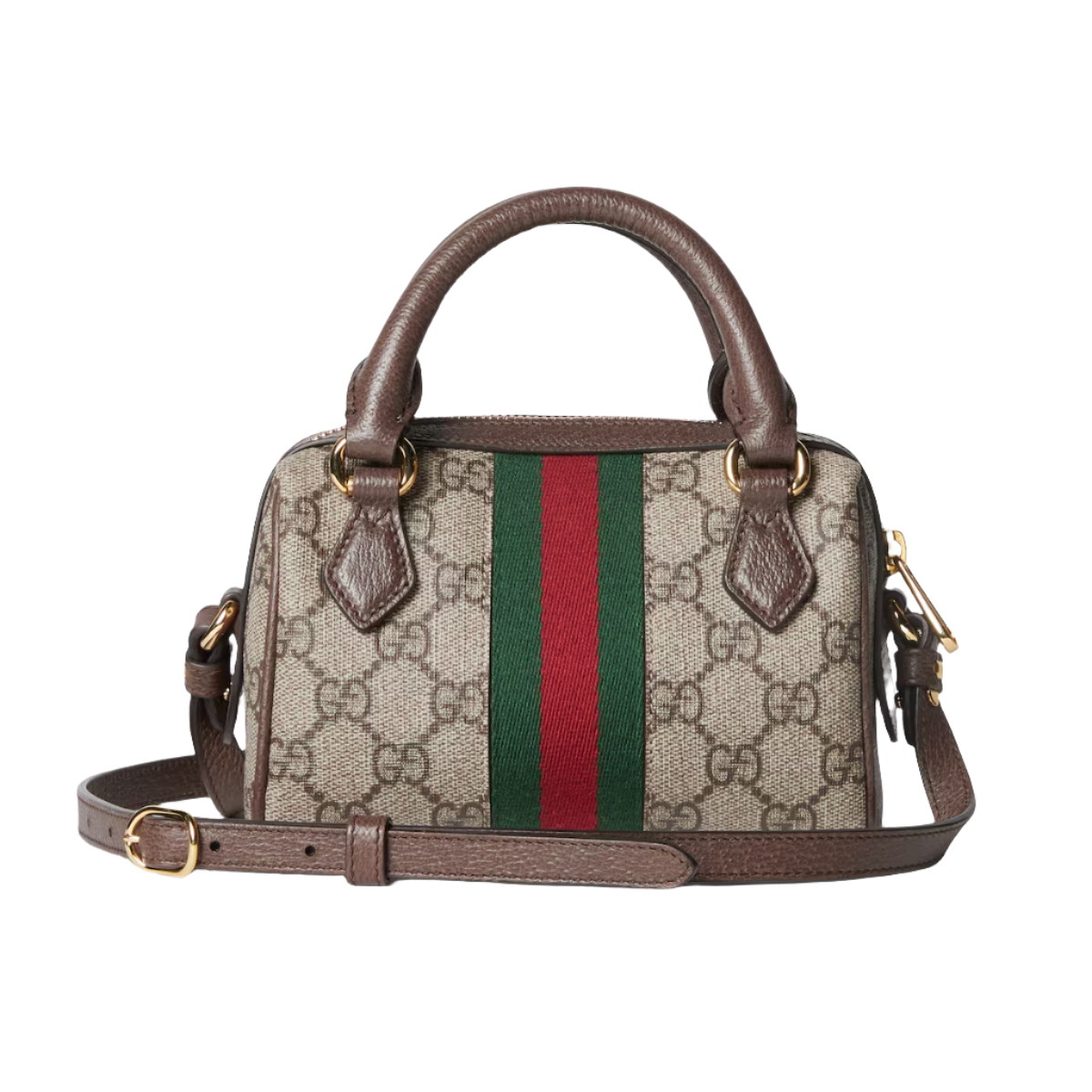 GUCCI  Ophidia super mini bag in beige and ebony Supreme