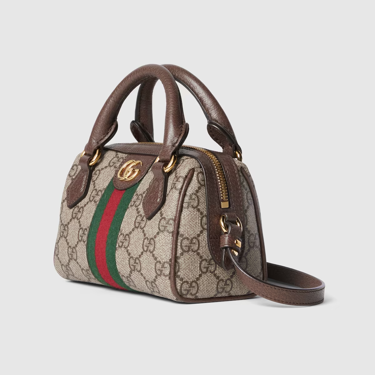 GUCCI  Ophidia super mini bag in beige and ebony Supreme
