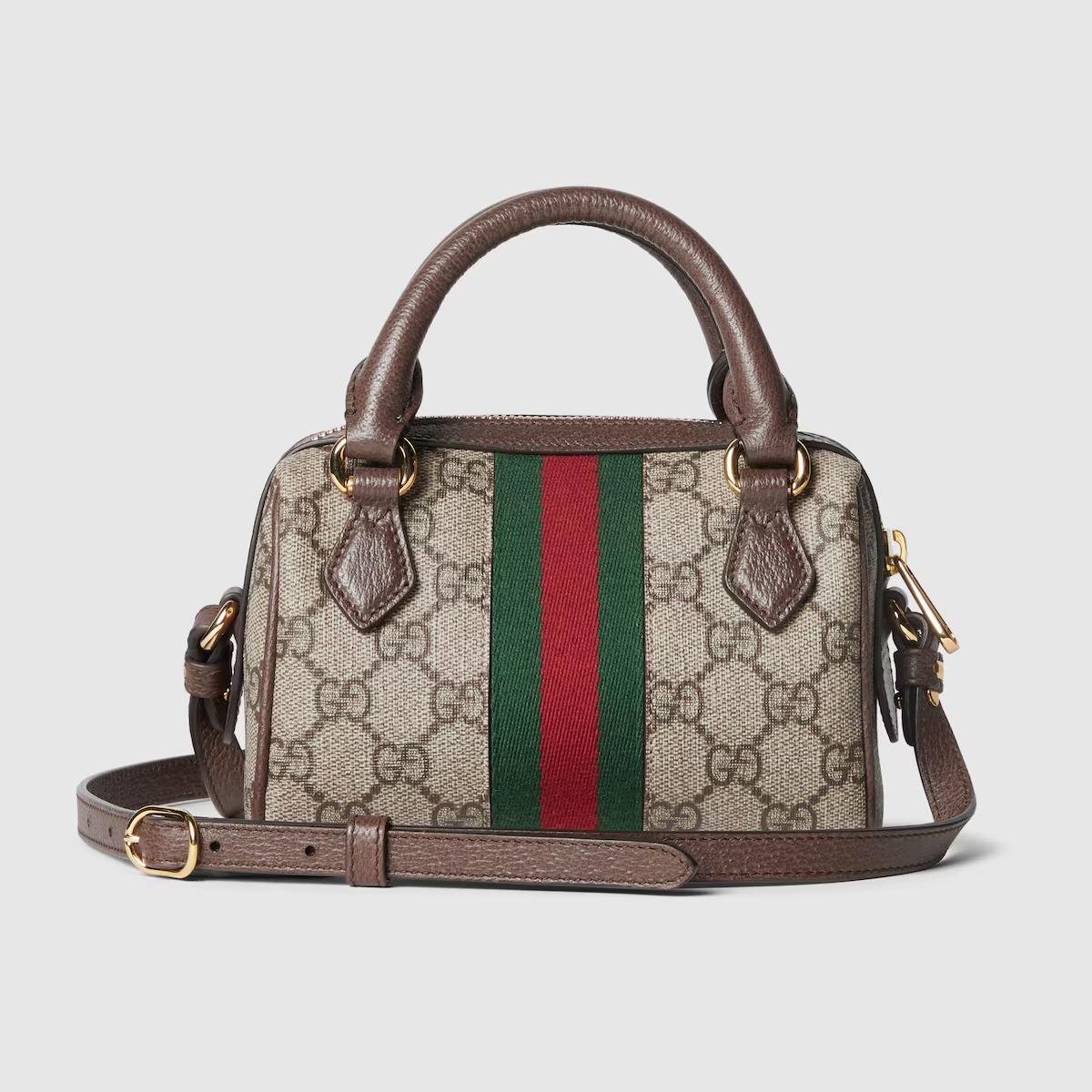GUCCI  Ophidia super mini bag in beige and ebony Supreme