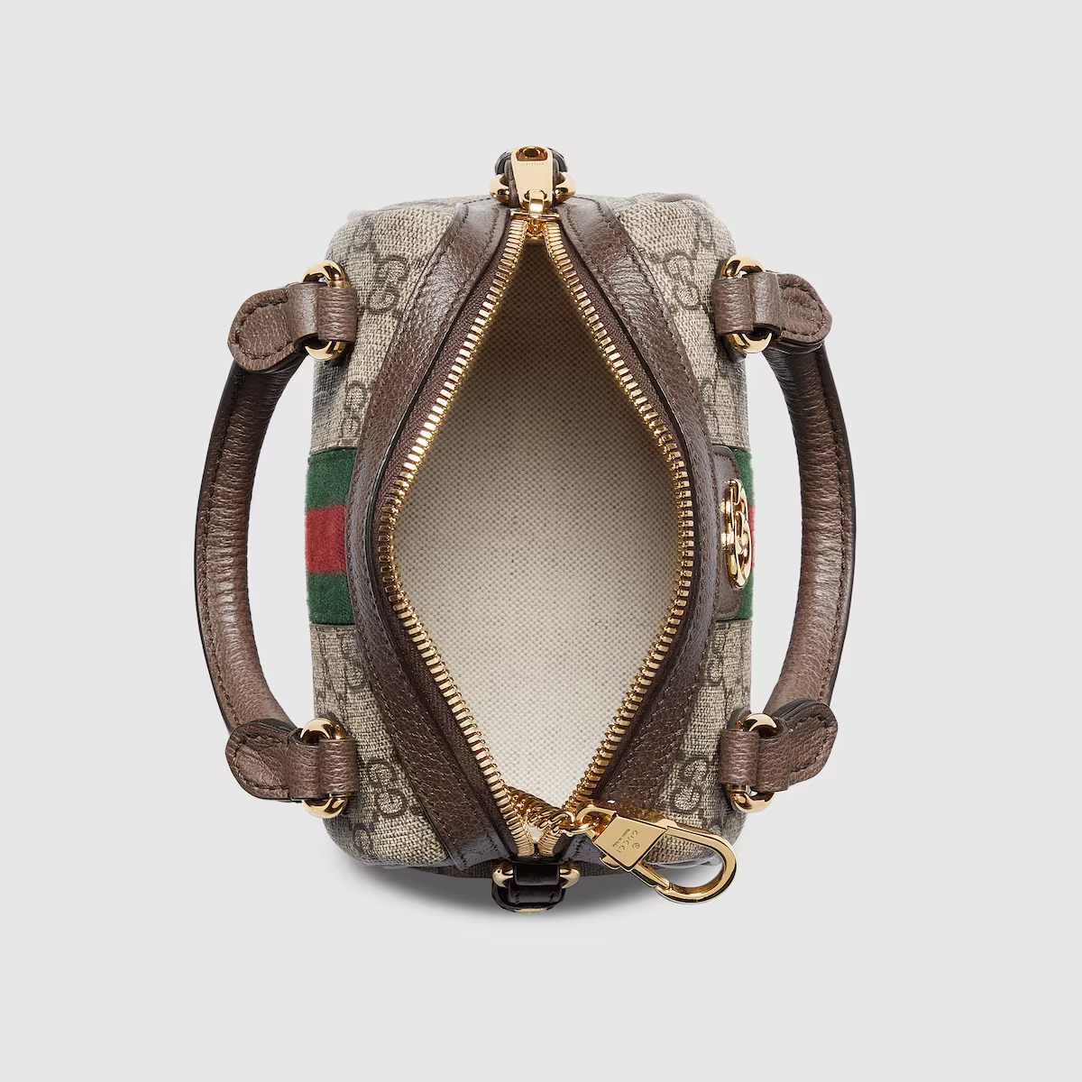 GUCCI  Ophidia super mini bag in beige and ebony Supreme